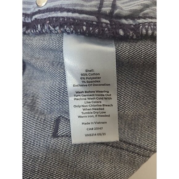 Talbots Blue Denim Jeggings Bow Design Womens Size 4 - Picture 4 of 11